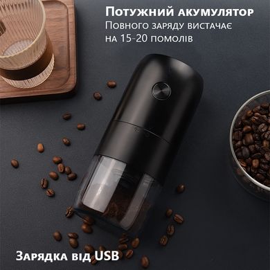 Кавомолка електрична бездротова Kaside, акумуляторна USB Type-C