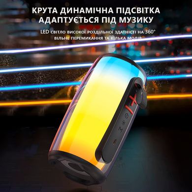 Портативна Bluetooth колонка Awei Y528 з градієнтною підсвіткою