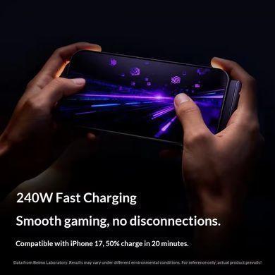 Кабель Type-C для зарядки та передачі даних 240W з підставкою для смартфона, 1,5м DC-240W-STD фото