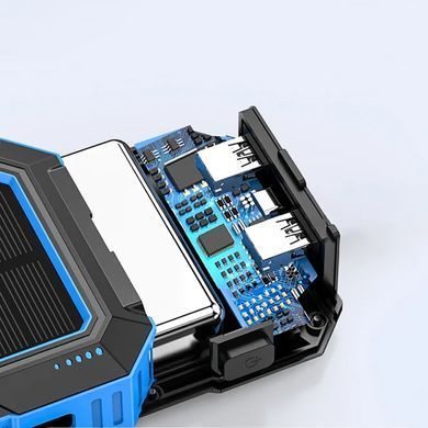 Павербанк Zao PB18 (швидка PD зарядка, сонячна панель), 30000 mAh PB-30000-LT фото