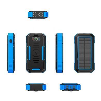 Павербанк Zao PB18 (швидка PD зарядка, сонячна панель), 30000 mAh PB-30000-LT фото