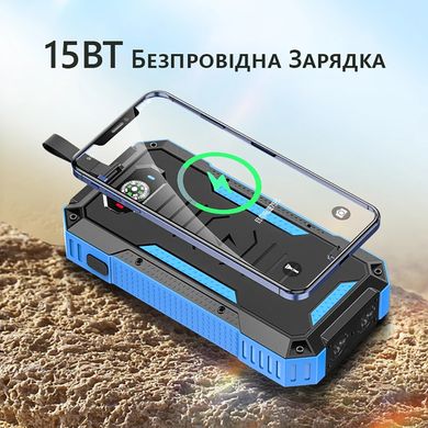 Павербанк Zao PB18 (швидка PD зарядка, сонячна панель), 30000 mAh