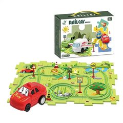 Дитяча іграшка килимок Puzzle Racer Grass (машинка та пазл, 25 деталей)