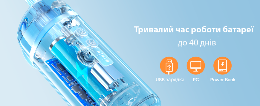 Електричний іригатор для зубів Bitvae P1, у фірмовому чохлі, чорний BV-TF-P1-B фото